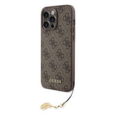 Guess Zadní kryt 4G Charm pro iPhone 15 Pro Max Tone on Tone Brown