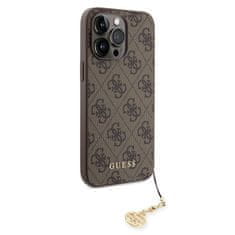 Guess Zadní kryt 4G Charm pro iPhone 15 Pro Max Tone on Tone Brown