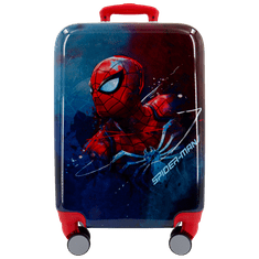 CurePink Cestovní kufr na kolečkách Marvel: Spiderman (výška 55 cm)