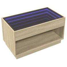 Vidaxl Konferenční stolek s Infinity LED dub sonoma 90 x 50 x 50 cm