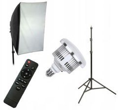 XREC Softbox 50x70cm LED lampa Sada Osvětlení s dálkovým ovládáním 1600W Stativ 230cm