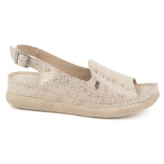 Dámské kožené sandály 1218 beige velikost 39