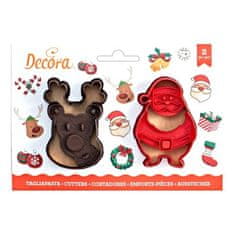 Decora Vykrajovátko sob a Santa Claus 8cm 