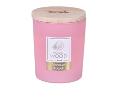 NOHEL GARDEN Svíčka ve skle MAGIC WOOD VANILLA SUGAR vonná 300g