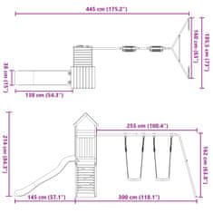Vidaxl Dětské hřiště na zahradu impregnované borové dřevo