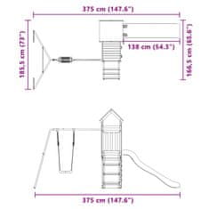 Vidaxl Dětské hřiště na zahradu masivní borové dřevo