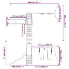 Vidaxl Dětské hřiště na zahradu impregnované borové dřevo