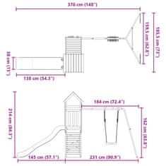 Vidaxl Dětské hřiště na zahradu impregnované borové dřevo