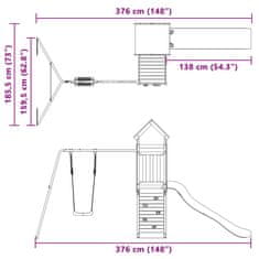 Vidaxl Dětské hřiště na zahradu impregnované borové dřevo