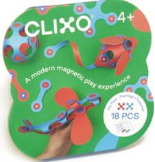 CLIXO Itsy Flamingo & Turquoise - magnetická stavebnice 18 kusů