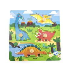 shumee Viga 44596 Puzzle s držadly - Dinosauři