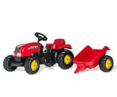 shumee Rolly Toys 012121 Rolly Kid traktor s přívěsem Red