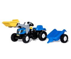 shumee Rolly Toys 023929 Rolly Kid New Holland Zemědělský traktor s lžící a přívěsem