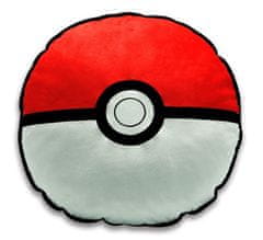 CurePink Polštář Pokémon: Pokéball (30 x 30 x 8 cm)