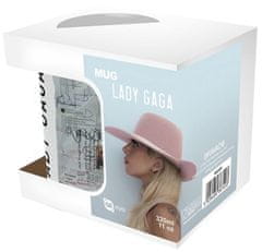 CurePink Keramický hrnek Lady Gaga: Poznámky (objem 320 ml)