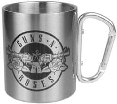 CurePink Kovový hrnek s karabinou Guns'N'Roses: Logo (objem 240 ml)