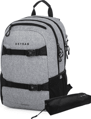 Oxybag Studentský batoh + etue OXY Sport Grey Melange