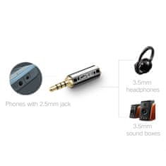 Ugreen Audio adaptér Jack 2,5mm (samec) na Jack 3,5mm (samice) - Černá KP32962