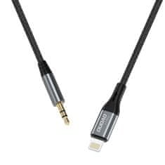 DUDAO Audio kabel Lightning - Mini Jack 3,5mm - 1m - Šedá KP32931