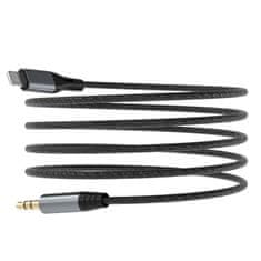 DUDAO Audio kabel Lightning - Mini Jack 3,5mm - 1m - Šedá KP32931