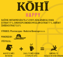 Superionherbs KOHI-HAPPY - Instantní káva, 20 sáčku x 3g (100% Arabica)