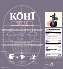 Superionherbs KOHI-RELAX - Instantní káva, 20 sáčku x 3g (100% Arabica)