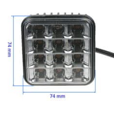 Stualarm PREDATOR vnější, 10-30V, 12x2W SMD LED, oranžový, 74x74x38mm, ECE R65 (kf224)