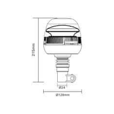 Stualarm LED maják, 12-24V, 45xSMD2835 LED, oranžový, na držák, ECE R65 (wl71hr)