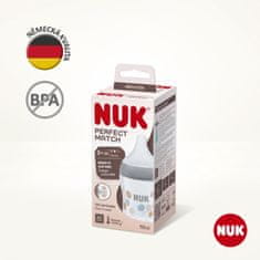 Nuk Perfect Match láhev s kontrolou teploty 150 ml šedá