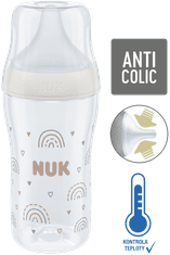 Nuk Perfect Match láhev sklo s kontrolou teploty 230 ml