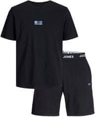 Jack&Jones Pánské pyžamo JACOSCAR Standard Fit 12258219 Black/Shorts (Velikost L)