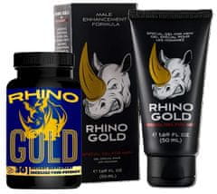 Different Company Rhino Gold THERAPY SET léčba doplněk + gel na zvětšení penisu, který prodlužuje erekci 50ml 30caps