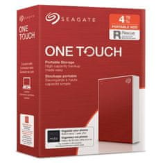 Seagate Seagate One Touch - 4TB externí HDD, USB 3.0 - červená