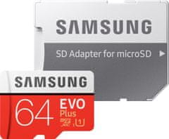 Samsung Samsung EVO Plus microSDXC Memory Card 64GB + SD adaptér