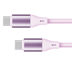 Krüger&Matz Kabel USB 100W silikonový Kruger&Matz KM1269-1P USB - USB-C, 1m, sv. růžová