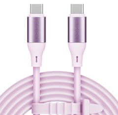 Krüger&Matz Kabel USB 100W silikonový Kruger&Matz KM1269-1P USB - USB-C, 1m, sv. růžová