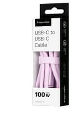 Krüger&Matz Kabel USB 100W silikonový Kruger&Matz KM1269-1P USB - USB-C, 1m, sv. růžová