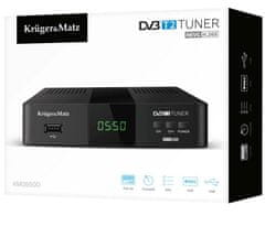 Krüger&Matz Set-top box KRUGER & MATZ KM0550D, DVB-T2 H.265, scart