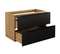 COMAD LUXOR BLACK 82-90-2S Koupelnová skříňka, šuplíky 90cm - Comad