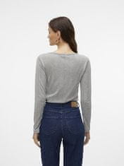 Vero Moda Dámské triko VMLISA Regular Fit 10316915 Light Grey Melange (Velikost L)