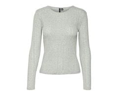 Vero Moda Dámské triko VMLISA Regular Fit 10316915 Light Grey Melange (Velikost L)