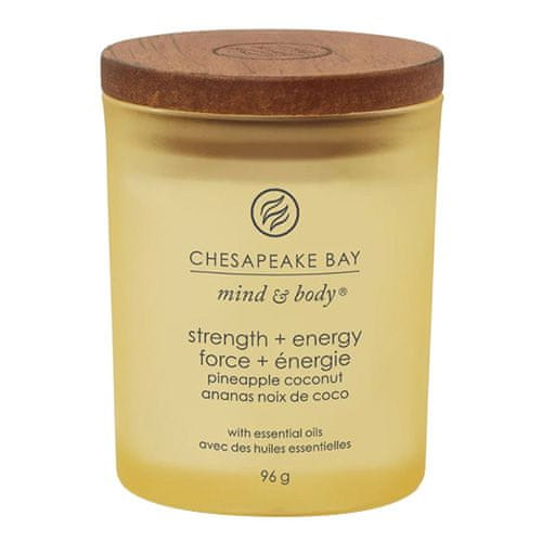 Svíčka ve skleněné váze Chesapeake Bay Candle, Síla a energie, ananas a kokos, 96 g