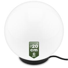 LUMILED Zahradní lampa E27 mléčná koule LUMIKULA2 20cm IP65