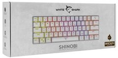 White Shark Počítačová klávesnice SHINOBI BrownSw WHITE