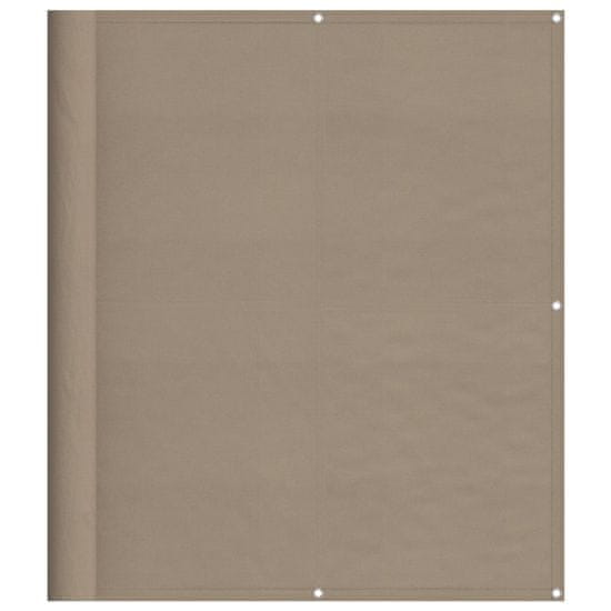 Vidaxl Balkonová zástěna taupe 120 x 800 cm 100% polyester oxford