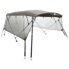 Vidaxl Bimini stříška se 4 oblouky a bočnicemi 243x(170–182)x137 cm