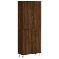 Vidaxl Skříň highboard hnědý dub 69,5 x 34 x 180 cm kompozitní dřevo