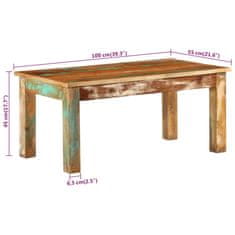 Vidaxl Konferenční stolek 100 x 55 x 40 cm masivní recyklované dřevo