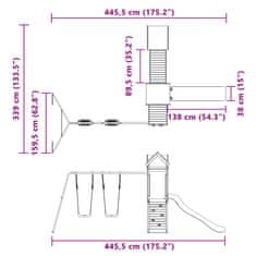 Vidaxl Dětské hřiště na zahradu masivní dřevo douglasky