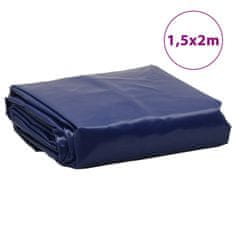 Vidaxl Plachta modrá 1,5 x 2 m 650 g/m²